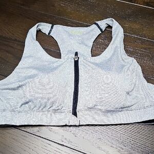 Tek Gear Gray Sports Bra with Racerback Design